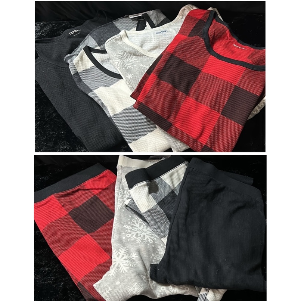 4 sets Old Navy waffle pajama